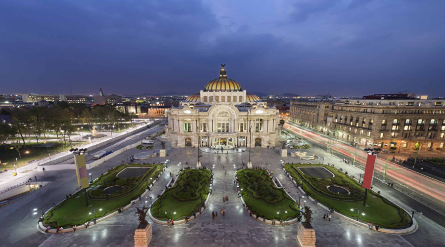 Palace Bellas Artes at Night, Mexico